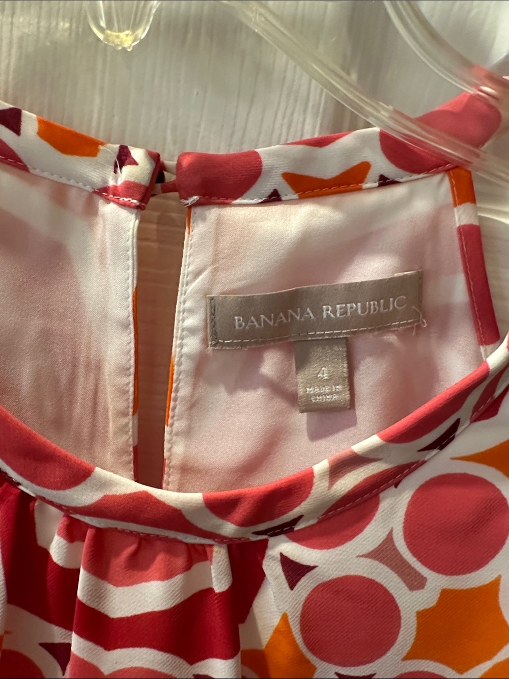 Banana Republic Sleeveless Geo-Print Mini Dress in Blue, Pink & Orange - Picture 2 of 3